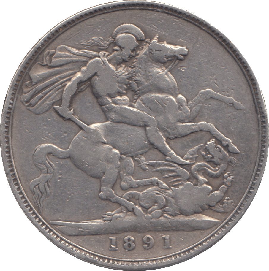 1891 CROWN ( FINE ) - CROWN - Cambridgeshire Coins