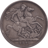 1891 CROWN ( FINE ) - CROWN - Cambridgeshire Coins