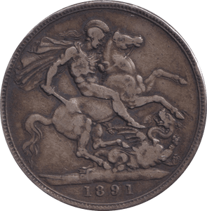 1891 CROWN ( FINE ) - CROWN - Cambridgeshire Coins