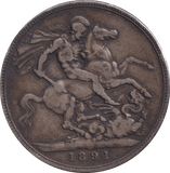1891 CROWN ( FINE ) - CROWN - Cambridgeshire Coins