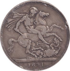 1891 CROWN ( FINE ) - CROWN - Cambridgeshire Coins