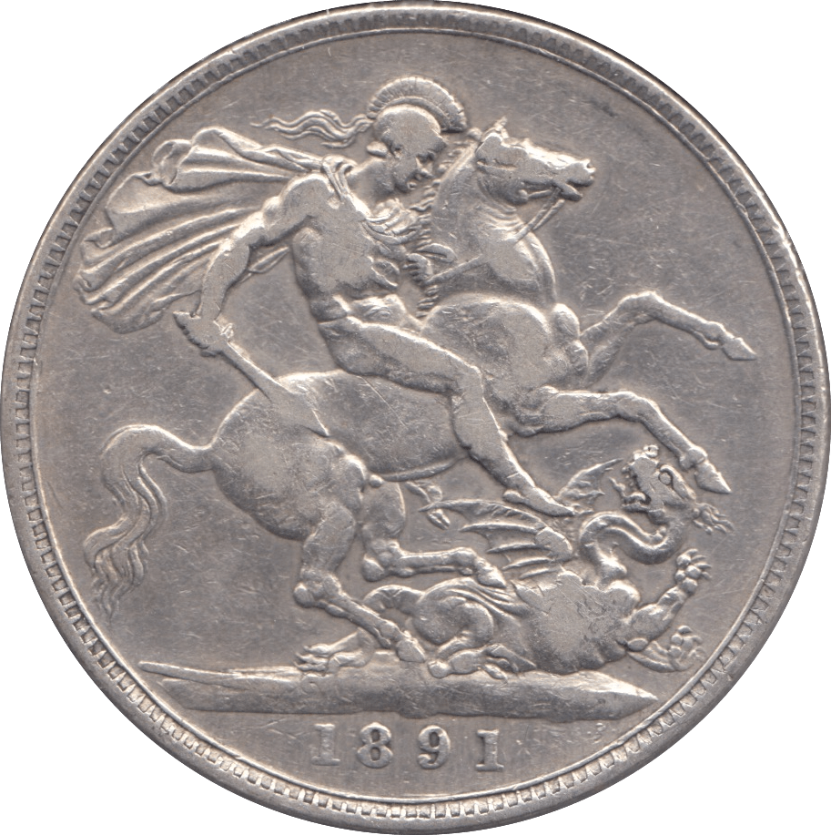 1891 CROWN ( FINE ) - CROWN - Cambridgeshire Coins