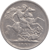 1891 CROWN ( FINE ) - CROWN - Cambridgeshire Coins