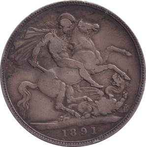 1891 CROWN ( FINE ) - CROWN - Cambridgeshire Coins