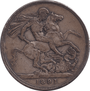 1891 CROWN ( FINE ) - CROWN - Cambridgeshire Coins