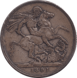 1891 CROWN ( FINE ) - CROWN - Cambridgeshire Coins