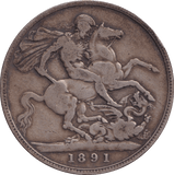 1891 CROWN ( FINE ) - CROWN - Cambridgeshire Coins
