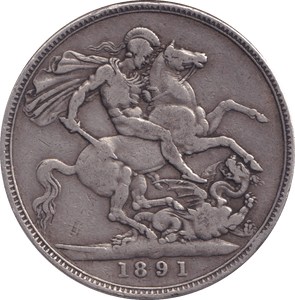 1891 CROWN ( FINE ) - CROWN - Cambridgeshire Coins