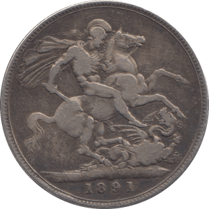 1891 CROWN ( FINE ) - CROWN - Cambridgeshire Coins