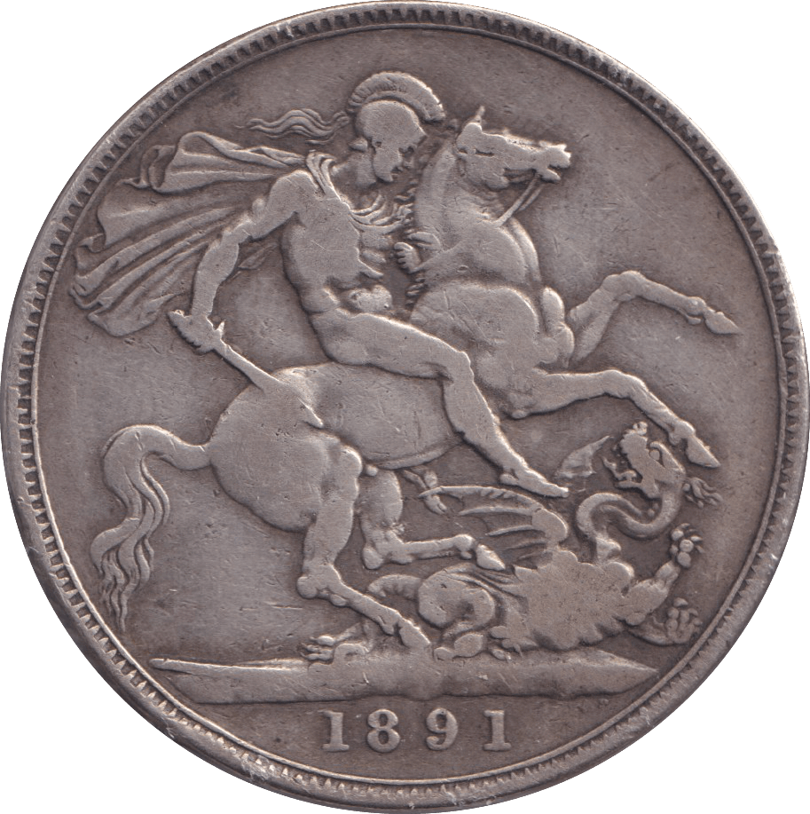 1891 CROWN ( FINE ) - CROWN - Cambridgeshire Coins