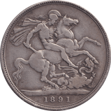 1891 CROWN ( FINE ) - CROWN - Cambridgeshire Coins
