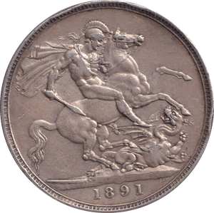 1891 CROWN ( FINE ) - CROWN - Cambridgeshire Coins