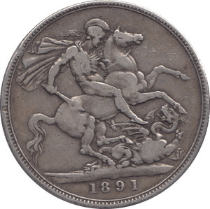 1891 CROWN ( FINE ) - CROWN - Cambridgeshire Coins