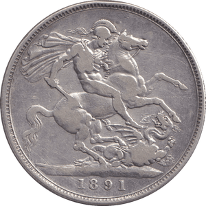 1891 CROWN ( FINE ) - CROWN - Cambridgeshire Coins