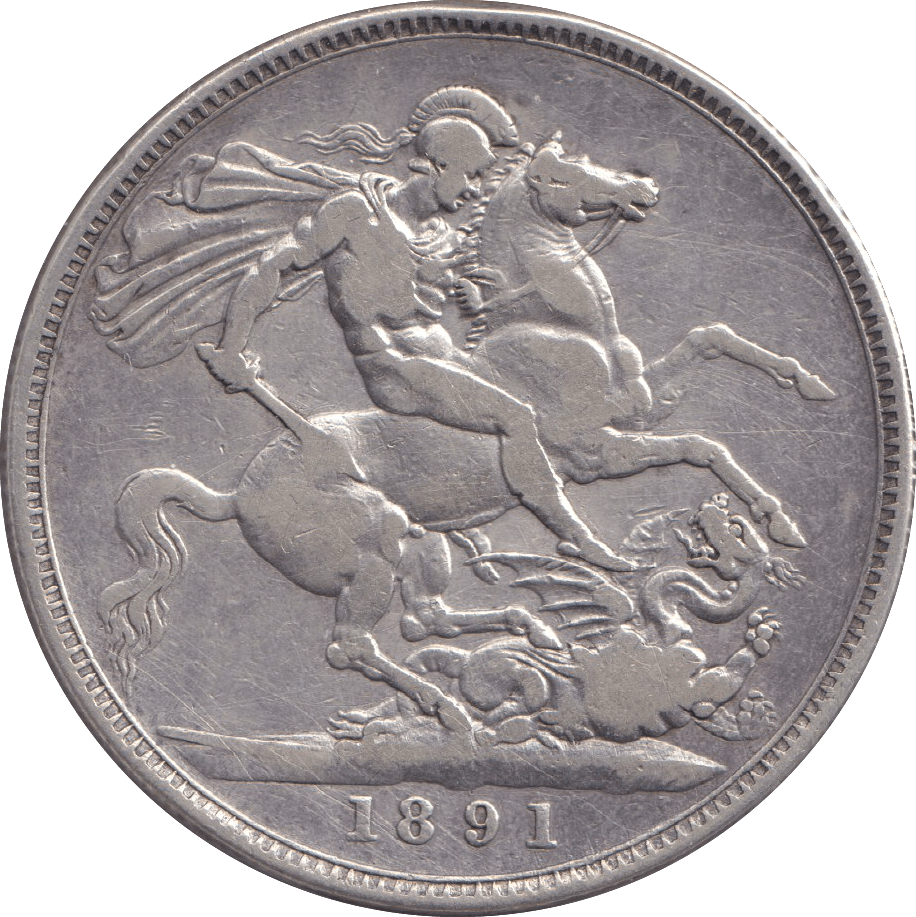 1891 CROWN ( FINE ) - CROWN - Cambridgeshire Coins