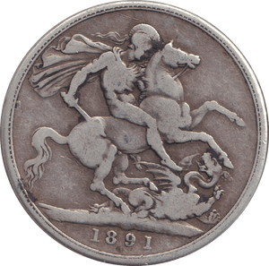 1891 CROWN ( FINE ) - CROWN - Cambridgeshire Coins