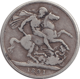 1891 CROWN ( FINE ) - CROWN - Cambridgeshire Coins