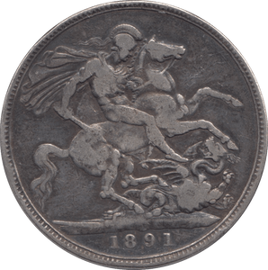 1891 CROWN ( FINE ) - CROWN - Cambridgeshire Coins