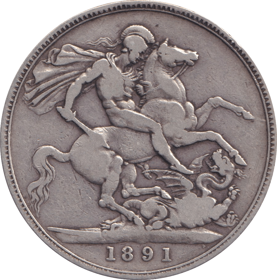 1891 CROWN ( FINE ) - FLORIN - Cambridgeshire Coins