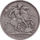 1891 CROWN ( FINE ) - FLORIN - Cambridgeshire Coins