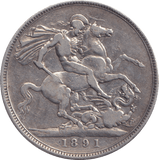 1891 CROWN ( GF ) - CROWN - Cambridgeshire Coins