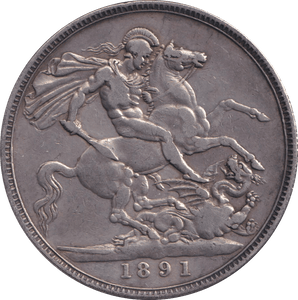 1891 CROWN ( GF ) - CROWN - Cambridgeshire Coins