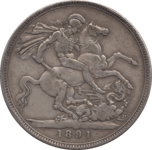 1891 CROWN ( GF ) D1 - CROWN - Cambridgeshire Coins