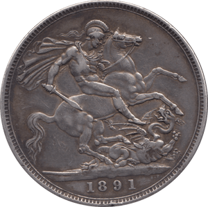 1891 CROWN ( GF ) D2 - CROWN - Cambridgeshire Coins