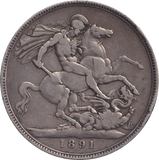 1891 CROWN ( GF ) - FLORIN - Cambridgeshire Coins