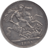 1891 CROWN ( GVF ) - CROWN - Cambridgeshire Coins