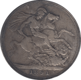 1891 CROWN ( NF ) - CROWN - Cambridgeshire Coins