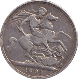 1891 CROWN ( NF ) - CROWN - Cambridgeshire Coins