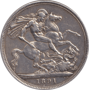 1891 CROWN ( VF ) - CROWN - Cambridgeshire Coins