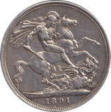 1891 CROWN ( VF ) - CROWN - Cambridgeshire Coins