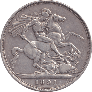1891 CROWN ( VF ) - CROWN - Cambridgeshire Coins