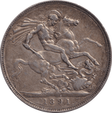 1891 CROWN ( VF ) - FLORIN - Cambridgeshire Coins