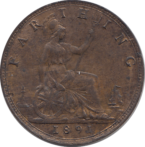 1891 FARTHING ( AUNC ) - FARTHING - Cambridgeshire Coins