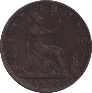 1891 FARTHING ( EF ) - FARTHING - Cambridgeshire Coins