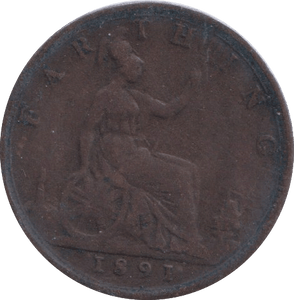 1891 FARTHING ( FINE ) - Farthing - Cambridgeshire Coins