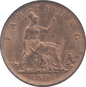 1891 FARTHING ( UNC ) - FARTHING - Cambridgeshire Coins