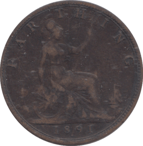 1891 FARTHING ( VF ) - FARTHING - Cambridgeshire Coins