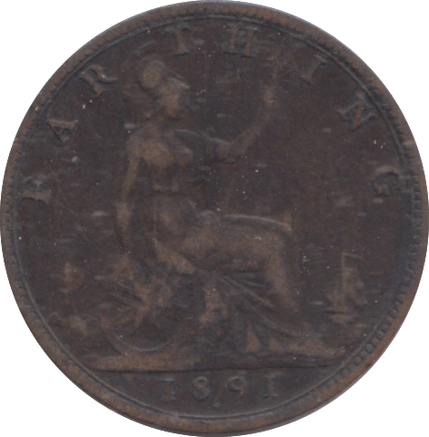1891 FARTHING ( VF ) - FARTHING - Cambridgeshire Coins