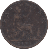 1891 FARTHING ( VF ) - FARTHING - Cambridgeshire Coins