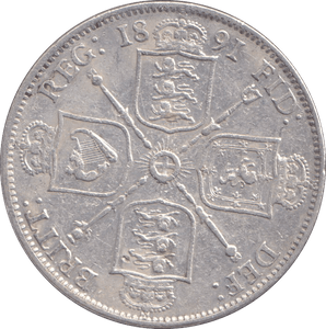 1891 FLORIN ( EF ) - FLORIN - Cambridgeshire Coins
