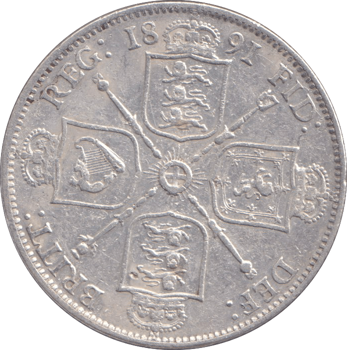 1891 FLORIN ( EF ) - FLORIN - Cambridgeshire Coins