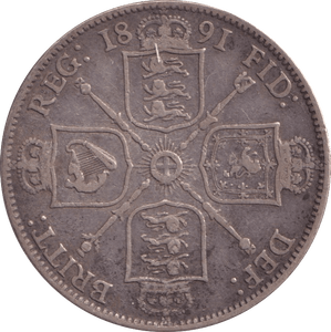1891 FLORIN ( GF ) - FLORIN - Cambridgeshire Coins