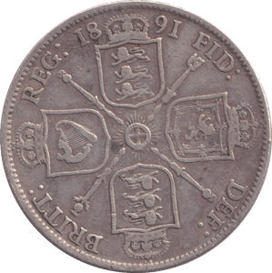 1891 FLORIN ( GF ) - FLORIN - Cambridgeshire Coins