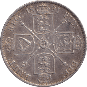 1891 FLORIN ( GF ) - FLORIN - Cambridgeshire Coins
