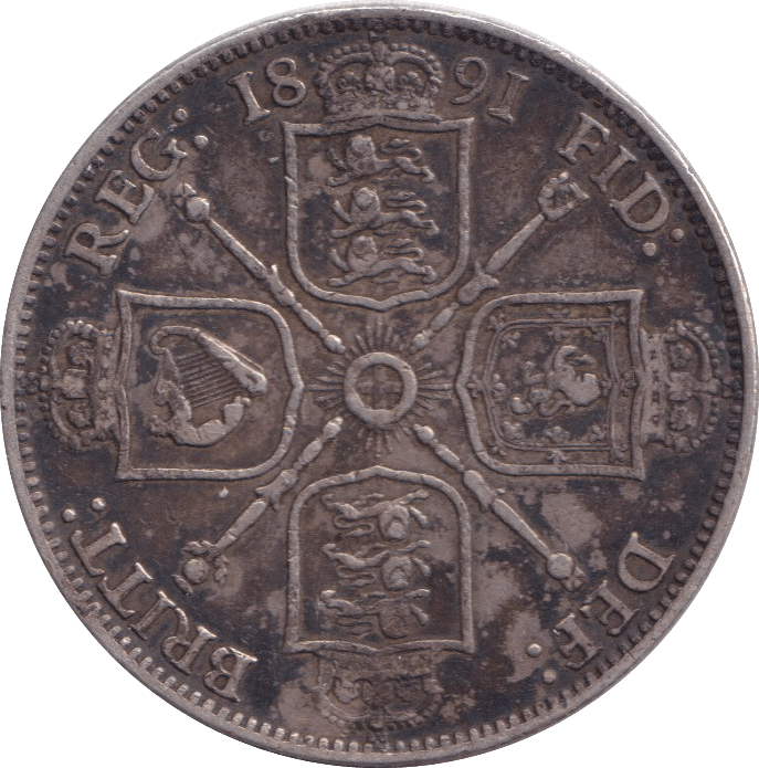 1891 FLORIN ( VF ) - FLORIN - Cambridgeshire Coins
