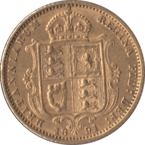 1891 GOLD HALF SOVEREIGN ( GVF ) - Half Sovereign - Cambridgeshire Coins